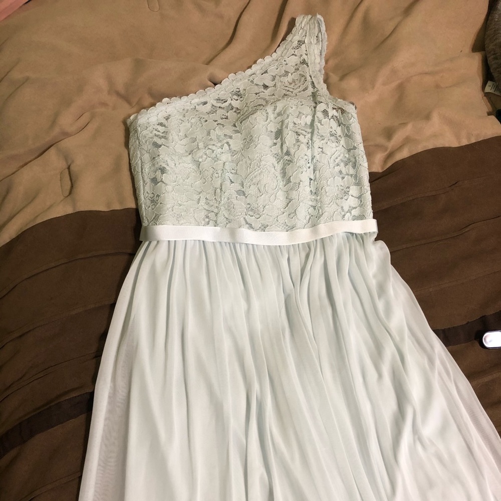 Light blue formal lace dress